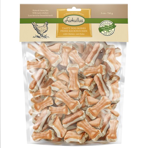 750g Bigpacks-puruluut kana 5cm Lukullus koiranherkku