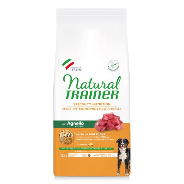 12kg Sensitive No Gluten Adult Medium/Maxi with Lamb Trainer Natural Kuivamuona koiranruoka