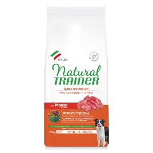 12kg Trainer Natural Medium, Beef, Rice, Ginseng  koiranruoka