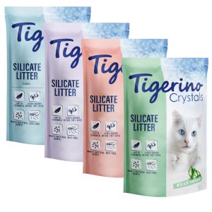 Tigerino Crystals kissanhiekka 4 eri hiekkaa 6x5l