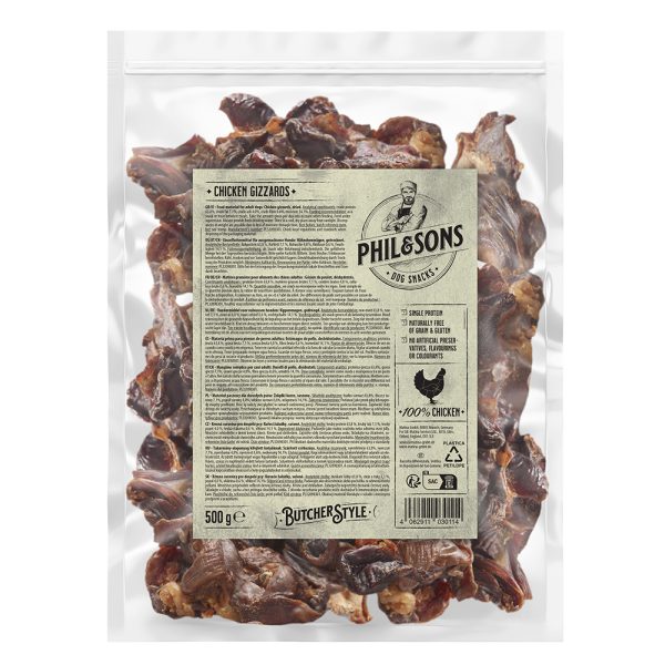 3x500g kanan vatsalaukku Phil & Sons -koiranherkut