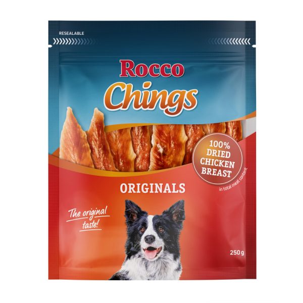 12x250g Chings kuivattu kananrinta Rocco koiranherkut