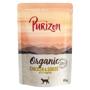 6x85g  Purizon Luomu luomukana, luomuhanhi & luomukurpitsa kissan märkäruoka