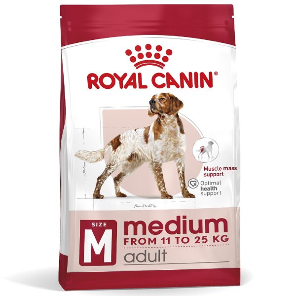 15kg Royal Canin Medium Adult siipikarja, naudanliha ja sianliha koiran kuivaruoka