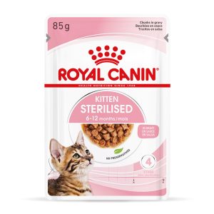12x85g Kitten Sterilised in Gravy Royal Canin kissanruoka