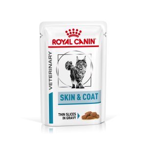 12x85g Veterinary Feline Skin & Coat kastikkeessa Royal Canin kissanruoka