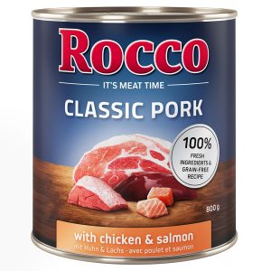 12x800g Classic sianliha, kana ja lohi Rocco
