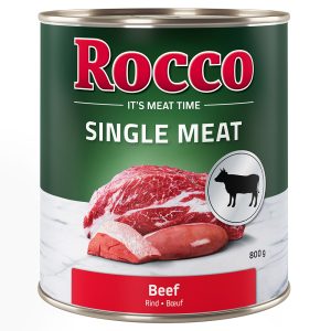 12x800g Single Meat nauta Rocco koiran märkäruoka