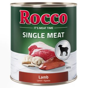12x800g Single Meat lammas Rocco koiran märkäruoka