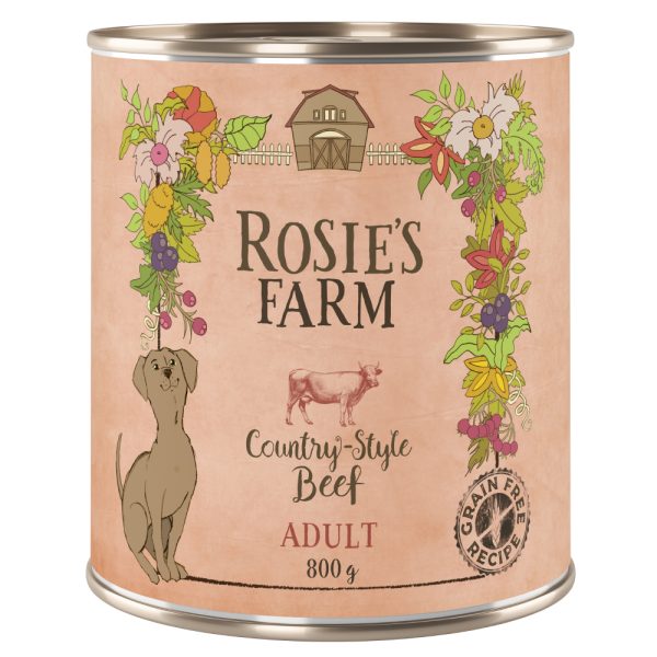 6x800g Adult nauta Rosie's Farm koiranruoka