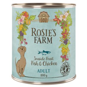 6x800g Adult kala & kana Rosie's Farm koiranruoka