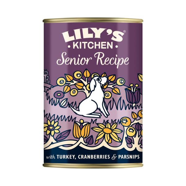 säästöpakkaus: 12x400g Lily's Kitchen Senior kalkkuna koiran märkäruoka