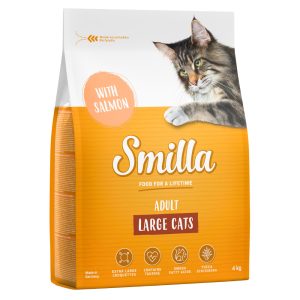 4kg Adult XXL-nappulat lohi Smilla kissan kuivaruoka