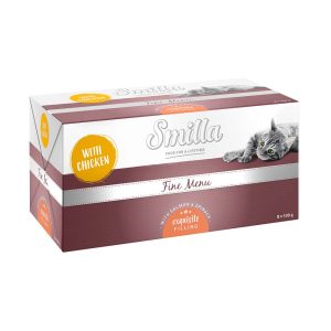 8x100g Fine Menu herkkuydin kana, lohi & pinaatti Smilla
