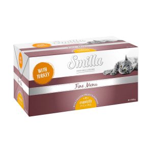 8x100g Fine Menu herkkuydin kalkkuna, kananrinta & paprika Smilla