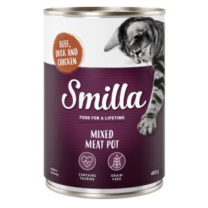 6x400g lihapata nauta, ankka & kana Smilla kissan märkäruoka