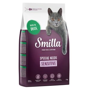 1kg Adult Sensitive Grain Free ankka Smilla-kissanruoka