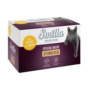 6x100g Sterilised-rasia kalkkuna ja juusto Smilla kissan märkäruoka