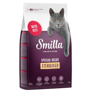 1kg Adult Sterilised nauta Smilla kissan kuivaruoka