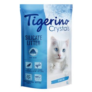 Tigerino Crystals -säästöpakkaus 6 x 5 l - 6 x 5 l Tigerino Crystals Fun: sininen