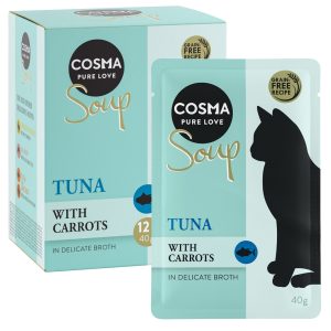 12x40g Soup tonnikala & porkkana Cosma kissan märkäruoka