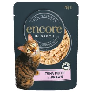16x70g Cat Pouch tonnikalaa ja katkarapuja Encore kissan märkäruoka