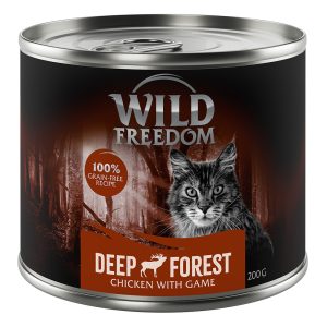 12x200g Adult Deep Forest riista & kana Wild Freedom Kissanruoka