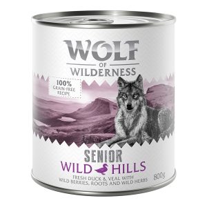 Wolf of Wilderness Senior Wild Hills ankka & vasikka koiranruoka