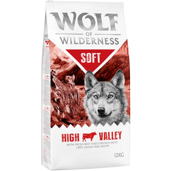 2x12kg Wolf of Wilderness Soft High Valley Beef koiranruoka